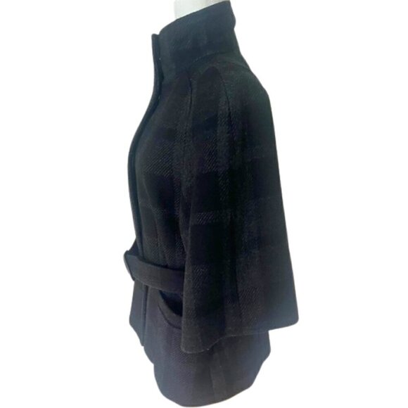 ๐ค Banana Republic | Black & Gray Plaid Wool Jacket | Size Large - Picture 4 of 8